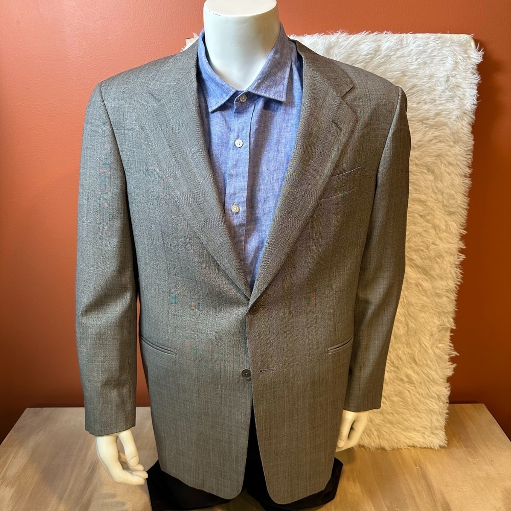 Pal Zileri Blazer Mens 40R US 50EU Cerruti 1881 Super 120s Wool Gray Made Italy